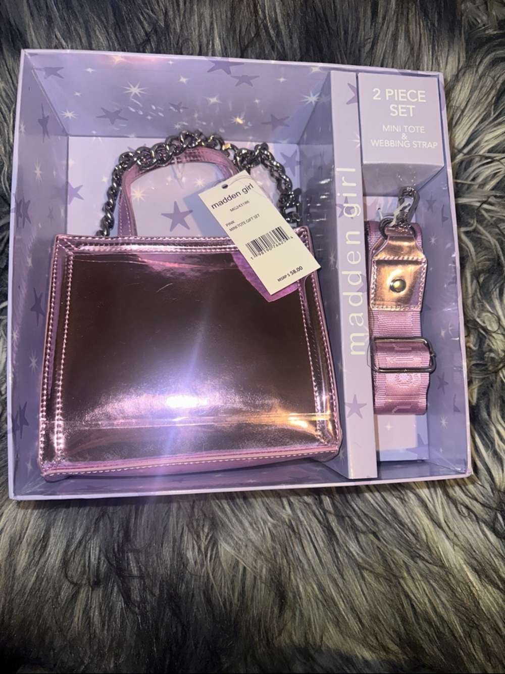 NWT The Madden Girl PINK MINI TOTE GIFT SET $58MSRP